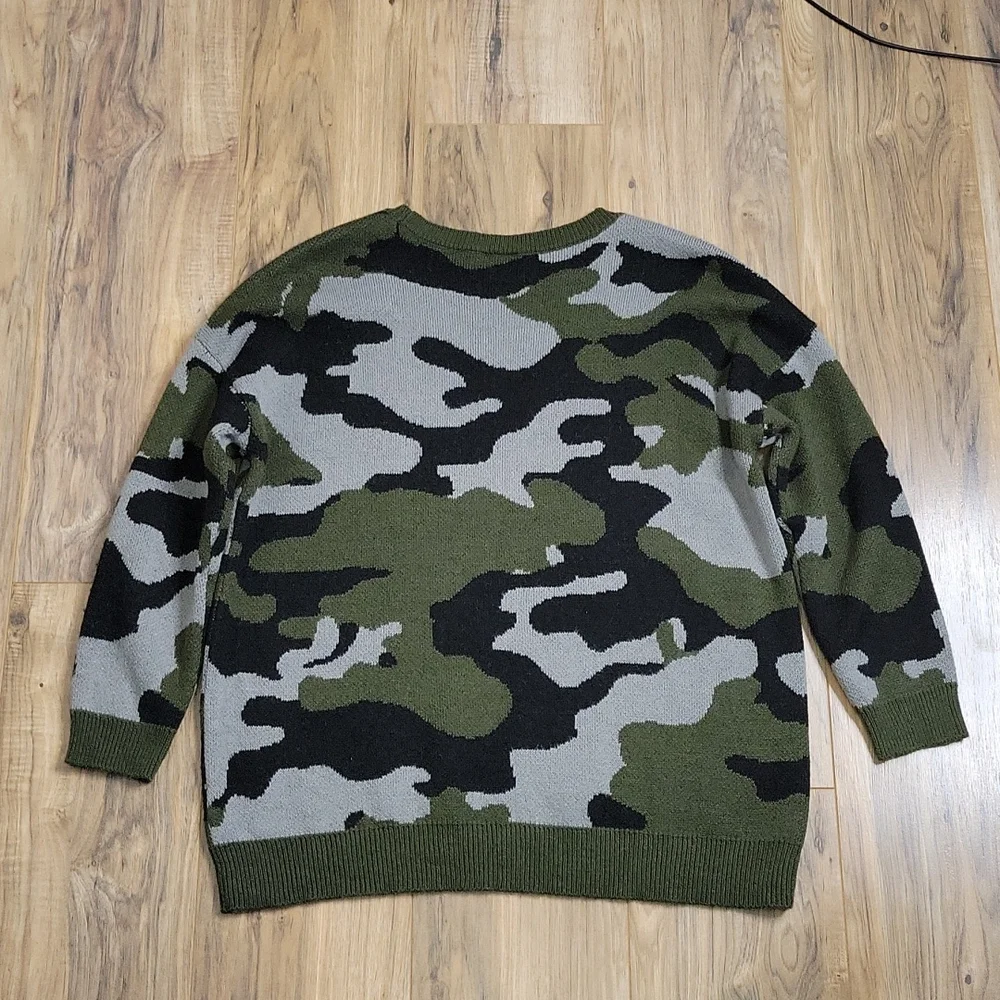 Torrid Camo Jacquard Crew Neck Sweater